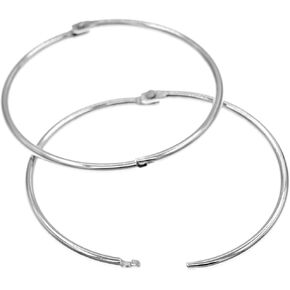 Coideal 3 Inch Extra Large Book Rings, Easy to Open and Close, 10 Pcs Metal Loose Leaf Binder Rings Silver for Office (76 mm)