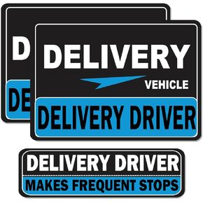 Hozodusi Delivery Driver Car Magnet، تسليم باب السيارة المغناطيسي وعلامة المصد، عاكس عالي، مغناطيسي أقوى، تصميم ملفت للنظر للتسليم.