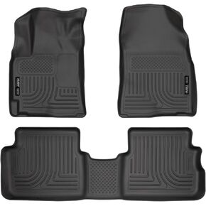 Husky Liners - Weatherbeater | Fits 2009 - 2013 Toyota Corolla/Linerrix, Fits 2009 - 2010 Pontiac Vibe - Front & 2nd Row Liner - Black, 3 pc. | 98531
