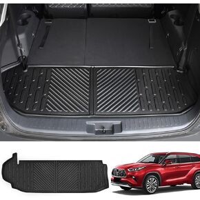 Cargo Mat Fit for 2020-2024 Toyota Highlander Backrest Mat TPE Trunk Liner All Weather Seats Back Protector for Highlander 7 Seats Accessories(Backrest Mat)