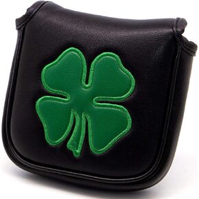 Barudan Golf Lucky Shamrock Heel Shaft Mallet Cover Square Mallet Putter Cover Headcover Magnetic for Scotty Cameron 6M DB Taylormade Spider S Ping