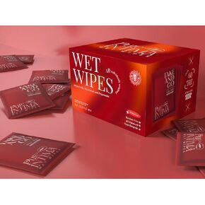 Feminine Wipes - Flushable Wet Wipes - Individually Wrapped 40 Units - pH Balanced- Alcohol-Free. Hypoallergenic