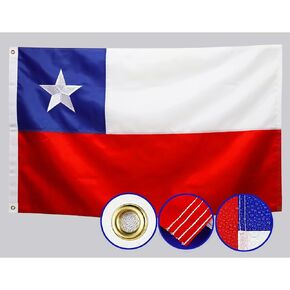 Double Sided Australia Flag 3x5 Outdoor Made In USA Australian Flags ，Heavy Duty 210D Nylon, Embroidered Stars, Sewn Stripes, Stronger Brass Grommets,4 Stitched Hemming, Perfect for Outside