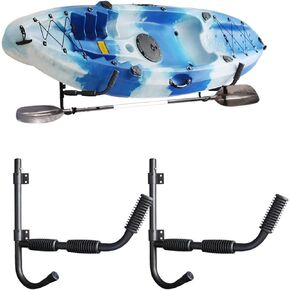ASMSW Kayak Storage Rack Kayak Wall Hanger Canoe Wall Mount Hooks for Kayak Sup Canoe Paddle Boards Heavy Duty Steel Storage Hooks 80LBS Capacity
