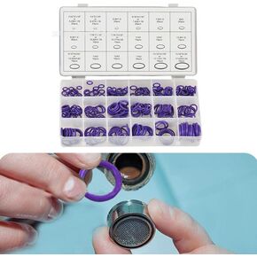 Ajxn 270 PCS Car O-Ring Rubber Ring Kit, Air Conditioning Compressor Seal Waterproof Wear-Resistant Replacement, Car A/C Repair Multi-Functional Seal Assortment Set, Universal for Most Cars (Green)
