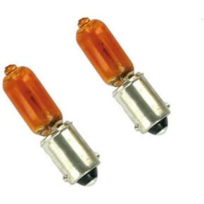 2x BA9S 12V 21W Amber Halogen Bulbs Automobile Bayonet Bulb Fog Light Car Halogen Indicator Brake Fog Reverse Light Bulb