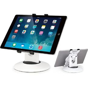 EHO iPad Stand, 360° Rotating Commercial Tablet Stand, Retail Kiosk, 6"-13" (Screens) Adapter Universal Tablet Clamp Holder for iPad, iPad Air, iPad Mini, Microsoft Surface, Most Tablets - Black