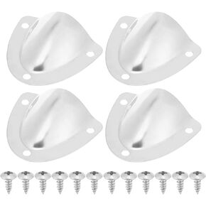 X AUTOHAUX 4 Pcs Boat Wire Cover 316 Stainless Steel Transducer Cable Cover Clam Shell Vent Wire Cover