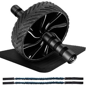 عجلة تمارين البطن آب ويل رولر للتمرين المنزلي، عجلات دوارة آب لتدريب القوة في البطن والأساس، عجلة تمرين البطن للياقة البدنية في صالة الألعاب الرياضية المنزلية، مناسبة للمبتدئين والمتقدمين من المستوى آب رولر in Kuwait