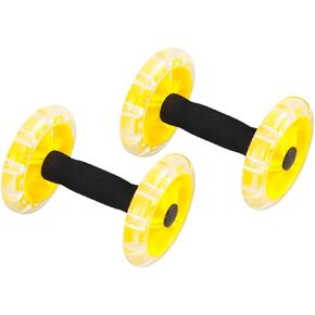 Kisangel Exercise Roller Weight Loss Equipment Exercise Abdominal Roller Ab Exercise Roller Hand Weights Dumbbell Yellow Fitness Exercise Device Fitness Wheel Wire Wheel
