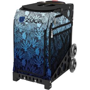 ZUCA Sport Suitcase with Built-In Seat - Blue Coral Reef Deep Sea Insert Bag, Choose Your Frame Color