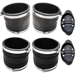 14358T Exhaust Tube and Water Shutter Kit 4 Inches for MerCruiser Stern Drives 807166A3 44348T Boot and Bellow