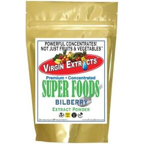 Virgin Extracts (TM Pure Premium Freeze Dried Organic Bilberry 4:1 Powder Extract Concentrate SuperFood Powder (4 x Stronger) 16oz Pouch in Saudi Arabia