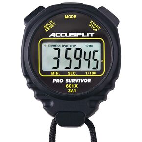 ACCUSPLIT Pro Survivor A601X Stopwatch, Black