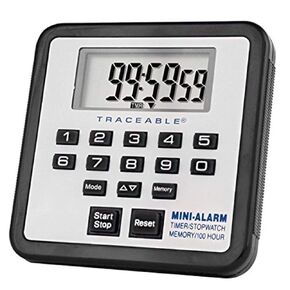 Control Company 5021 Traceable 100-Hour Mini-Alarm Timer and Stopwatch