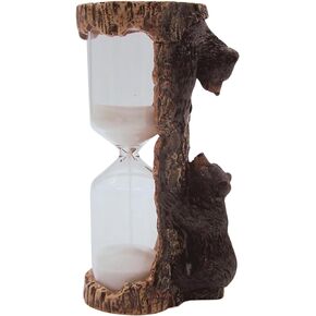 Wowser Playing Bear Hourglass Sand Timer, 2.5 Minute Hourglass with Figurine for Home and Office Use, 5.5 Inches