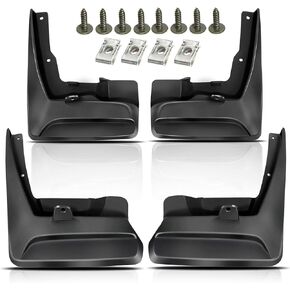 YHTAUTO Set of 4 Mud Flaps Splash Guards Accessories Replacement for Toyota Sienna 2011 2012 2013 2014 2015 2016 2017, Not Fit for SE Model, Front and Rear LH RH, Black