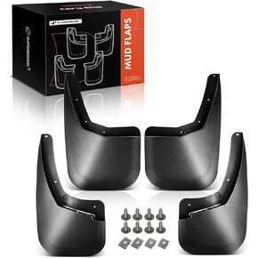 A-Premium Set of 4PCS Mud Flaps Splash Guards Mudguards Mudflaps with Hardware Kits Accessory Compatible with Chevrolet Silverado 1500 3500 2500 HD 3500 HD, 2014-2018, Front LH RH and Rear LH RH