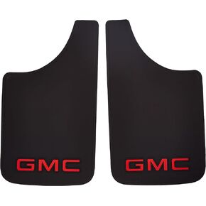 Plasticolor 000545R01 GMC Logo Easy Fit Mud Guard -19 x 11 inch -Set of 2