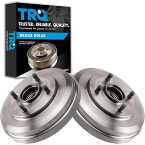 TRQ Rear Brake Drum Pair Set Compatible with 2009-2011 Ford Focus