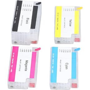 Ink Cartridge with Permanent Chip Refillable Ink Box Replacement Printer Accessories 4 Colors Office Accessory (HP 711 BK/C/M/Y)