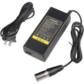 TREE.NB 44V 1.5A 3-Pin XLR Charger for 36V Lead Acid Battery MX500, MX650, GT GT750, IZIP I600, I750, I1000, Mongoose M750, X-Treme X-600, Schwinn S600 S750 S1000 ST1000 Stealth X1000