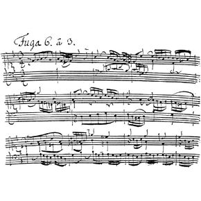 Bach Manuscript 1722 Nthe Autograph Manuscript Of The D-Minor Fugue From Johann Sebastian BachS Wohltemperirte Klavier Book I 1722 Poster Print by (18 x 24)