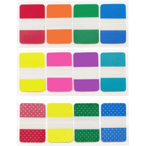 KICNIC Sticky Index Tabs 480 Pieces, 1 Inch Divider Tabs Stick On, Page Marker Bookmark, Write Tab Flags Self Adhesive, 6 Dispensers, 20 Pcs/Color