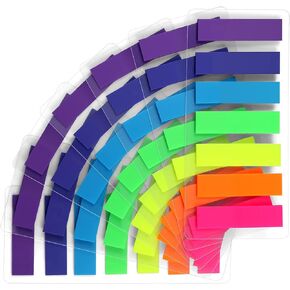 moinkerin 980 Pcs Sticky Notes Flags, 7 Color Index Tabs Index Flag Bright Colors Page Index Stickers Translucent Page Makers for Page Bookmarks