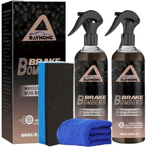 منظف ​​عجلات الفرامل من RAYHONG، مثالي لتنظيف عجلات وإطارات السيارة، آمن على السبائك والكروم والعجلات المطلية قطعتين in Kuwait