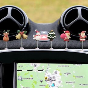 ZOSTLAND Adorable Car Dashboard Decorations,Cartoon Car Ornaments for Dashboard,Funny Desk Ornament,Fantastic Chritmas Car Decorations for Car,Living Room,Bedroom,Desk((5pcs Animal Flower)