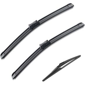 HRSNO® 24"+21" Windshield Wipers With 13" Rear Wiper Blade Sets Automotive Replacement for 2012-2017 Chevrolet Traverse Wiper Blades For My Car (Pack of 3)