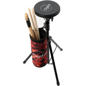Ogdni Drum Pad Stand Set with 6'' Double Sided Silent Drum Pad, Drum Sticks, Adjustable Snare Stand,Drumstick Holder and Storage Bag