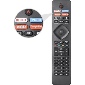 NH800UP RF402A-V14 Remote Control Replacement for All Philips Android LED LCD 4K Smart TV 43PFL5766/F7 50PFL5704/F7 55PFL5604/F7 55PFL5704/F7 65PFL5504/F7 65PFL5704/F7 75PFL5704/F7 65PFL5604/P7