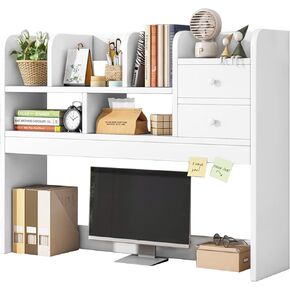 3-Tier Bookshelf, Desktop Bookcase for Computer Desk, Countertop Storage Display Rack with 8 Shelves, Multipurpose Desktop Shelf Bookcase for Dorm Office Home. in Kuwait