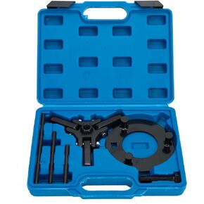 8MILELAKE Harmonic Damper Puller Kit, Adjustable 3-Jaw Harmonic Balancer Pulley Puller Tool Compatible with Cadillac Chevy Chrysler GM Ford