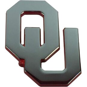 University of Oklahoma Sooners Metal Auto Emblem (Chrome (Black Trim)) in Kuwait