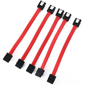 5 قطع من كابل SATA قصير مستقيم إلى مستقيم مقاس 5 بوصات (12.7 سم). in Kuwait