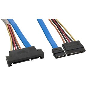Amphenol CS-SATDRIVEX2-001 Serial ATA SATA Drive Connector Extension Cable, 1 m, 3.3', Blue