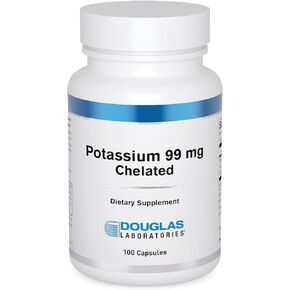 Douglas Laboratories Potassium 99 mg Chelated | Supports Nerve Impulses, Skeletal Muscle Function, and Already Normal Blood Pressure* | 100 Capsules