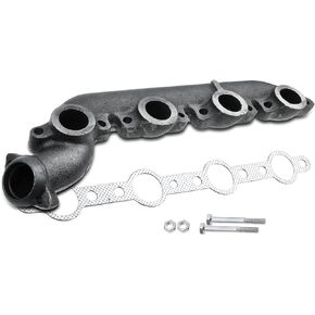 A-Premium Left Exhaust Manifold with Gasket Kit Compatible with Ford F-250 F-350 F-450 F-550 Super Duty 1999-2003 Excursion 2000-2003 V8 7.3L