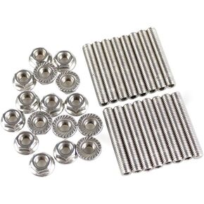 طقم صواميل مشعب العادم من الفولاذ المقاوم للصدأ متوافق مع فورد 4.6 5.4 لتر V8،2 مشعبات M8 مسمار العادم in Kuwait