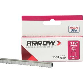 Arrow Fastener 186 3/8" 1,000 Count T18 Staples