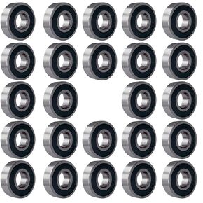 Tonmp 100 PCS 608-2RS Ball Bearing - Double Rubber Sealed Shielded Miniature Deep Groove Bearings for Furniture Wheel,Skateboards, Inline Skates, Scooters, Roller Blade Skates (8 x 22 x 7mm)