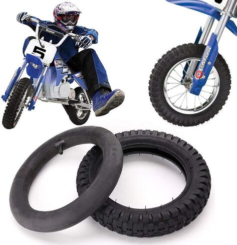 LotFancy 12.5x2.75 (12-1/2x2.75) Tire & Inner Tube Set for Razor MX350 MX400 Dirt Rocket, X-Treme X-560 - Heavy Duty Scooter Tire Tube for Mini Pocket Bikes in Saudi Arabia