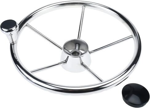 عجلة قيادة باتيوير 5 تكلم 13-1/2 بوصة طراز مدمر من الفولاذ المقاوم للصدأ مع مقبض كبير الحجم in Kuwait