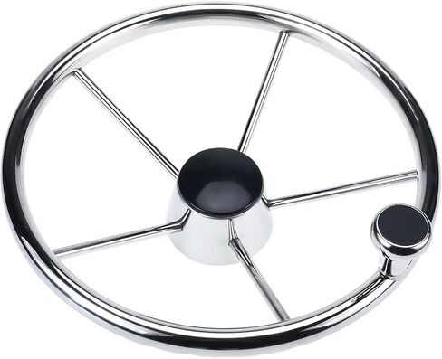 عجلة قيادة باتيوير 5 تكلم 13-1/2 بوصة طراز مدمر من الفولاذ المقاوم للصدأ مع مقبض كبير الحجم in Kuwait