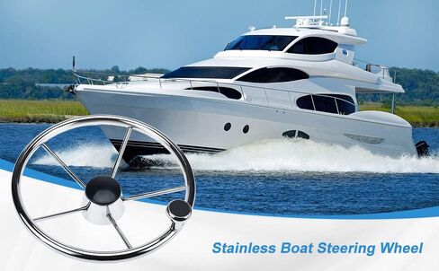 عجلة قيادة باتيوير 5 تكلم 13-1/2 بوصة طراز مدمر من الفولاذ المقاوم للصدأ مع مقبض كبير الحجم in Kuwait