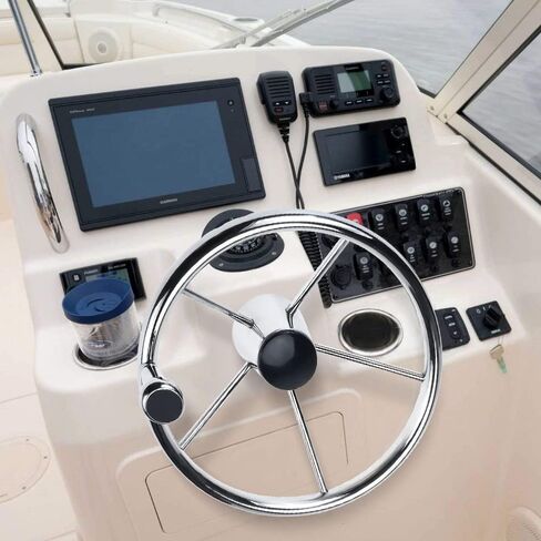 عجلة قيادة باتيوير 5 تكلم 13-1/2 بوصة طراز مدمر من الفولاذ المقاوم للصدأ مع مقبض كبير الحجم in Kuwait