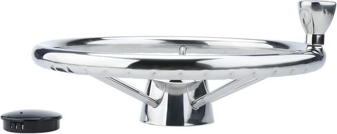 عجلة قيادة قارب من الفولاذ المقاوم للصدأ مقاس 13-1/2 بوصة من NovelBee، عجلة قيادة بحرية بنمط مدمر بخمسة قضبان مع مقبض تحكم وغطاء مركزي بلاستيكي in Kuwait